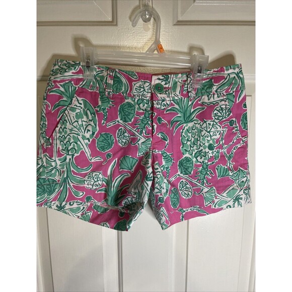 Lilly Pulitzer Pants - Lilly Pulitzer Bowl Scorpion Callahan Shorts Women’s Size 0 Pink Preppy